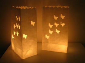 Candle bags met vlindertjes